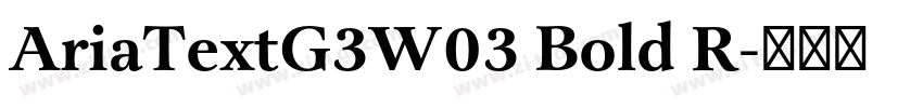 AriaTextG3W03 Bold R字体转换